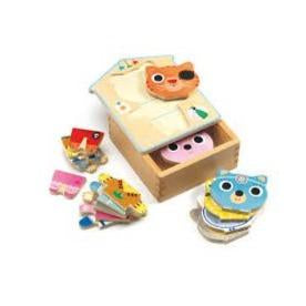 Rompecabezas mexcla de disfraces de gatos