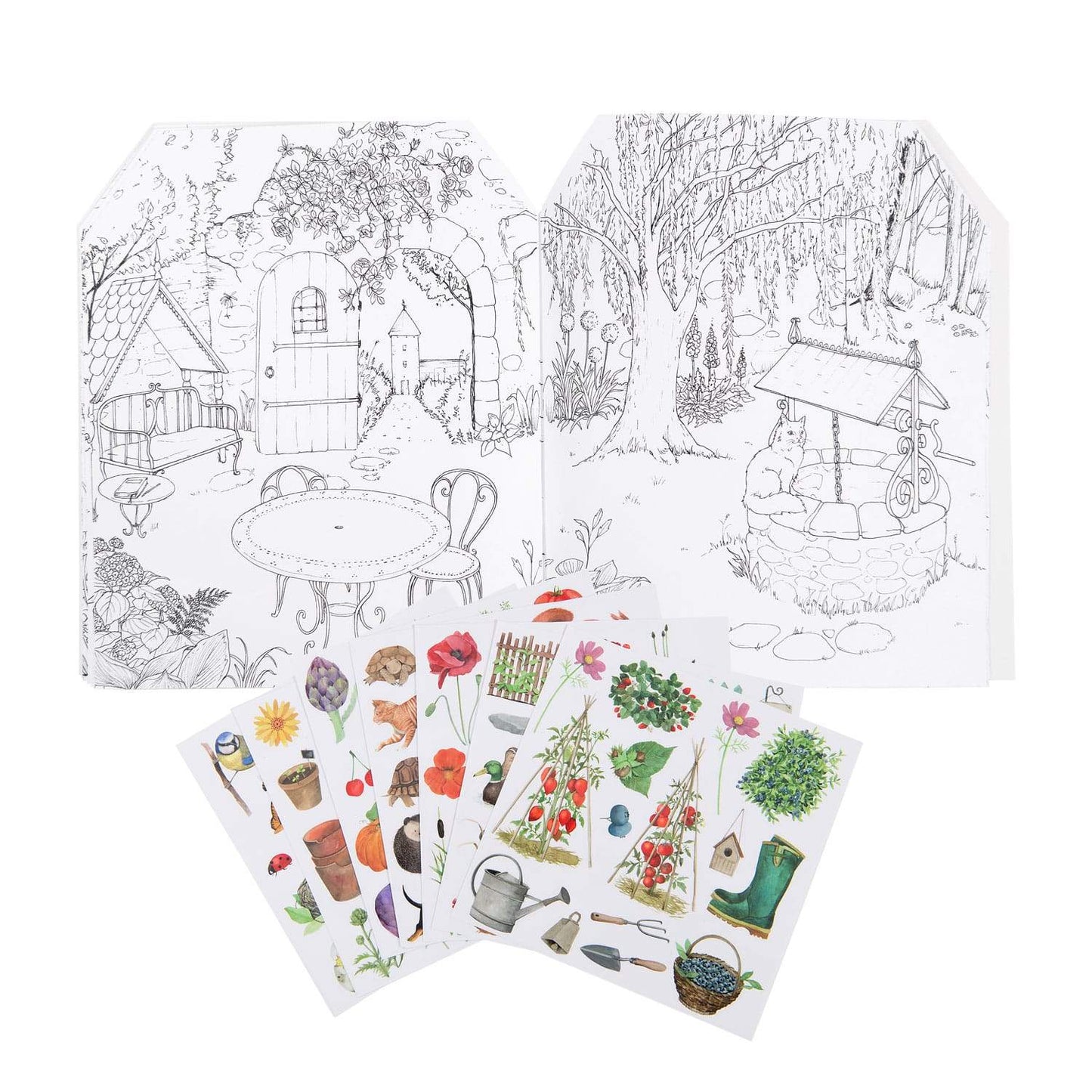 Libro para pintar y de Stickers Le Jardinier