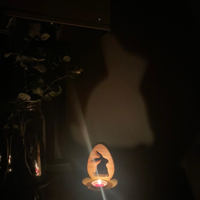 Portavelas Liebre de Pascua