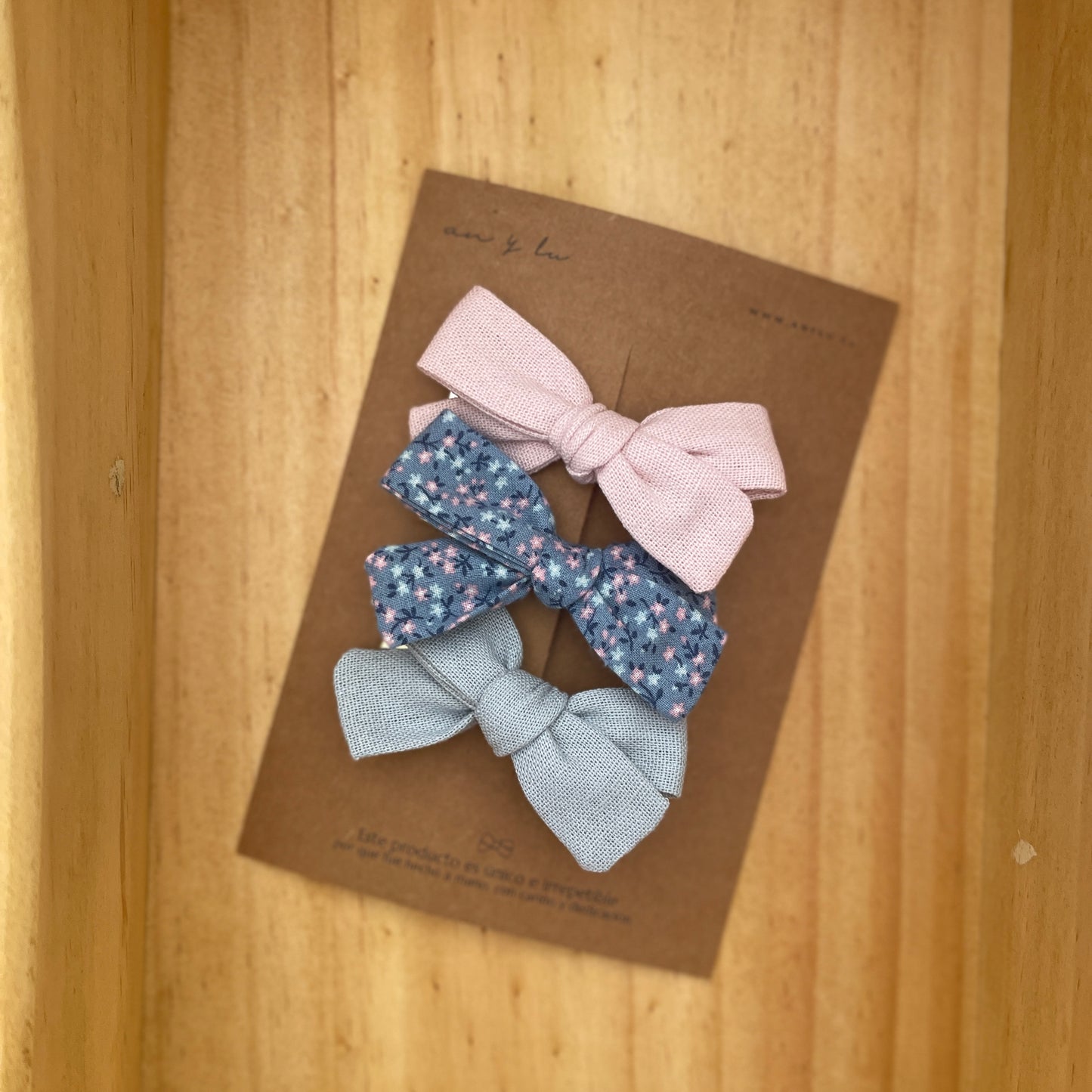 Pinches Teté de lino (3 unidades)