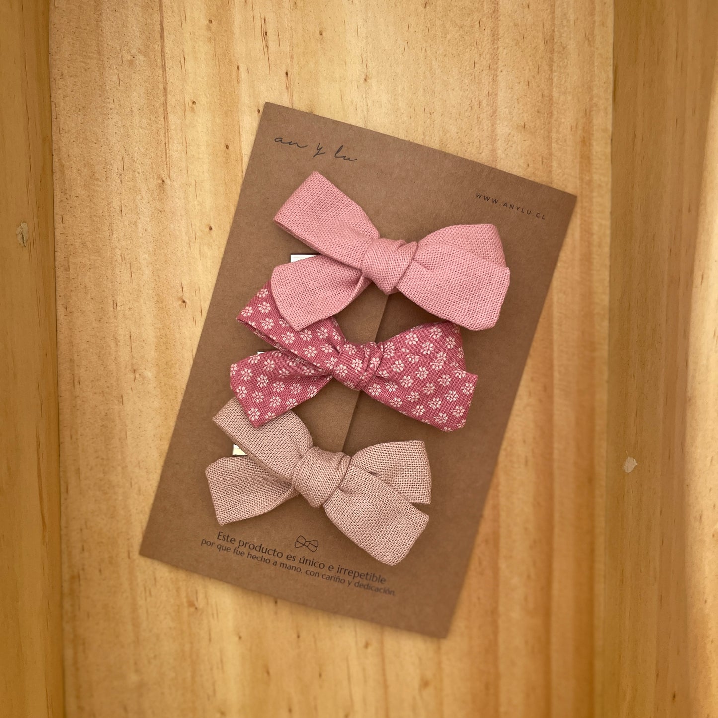 Pinches Teté de lino (3 unidades)