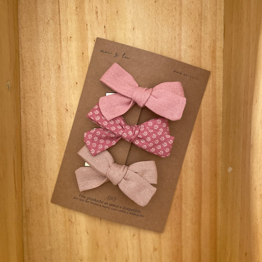 Pinches Teté de lino (3 unidades)