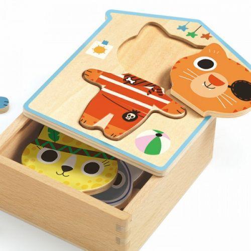 Rompecabezas mexcla de disfraces de gatos