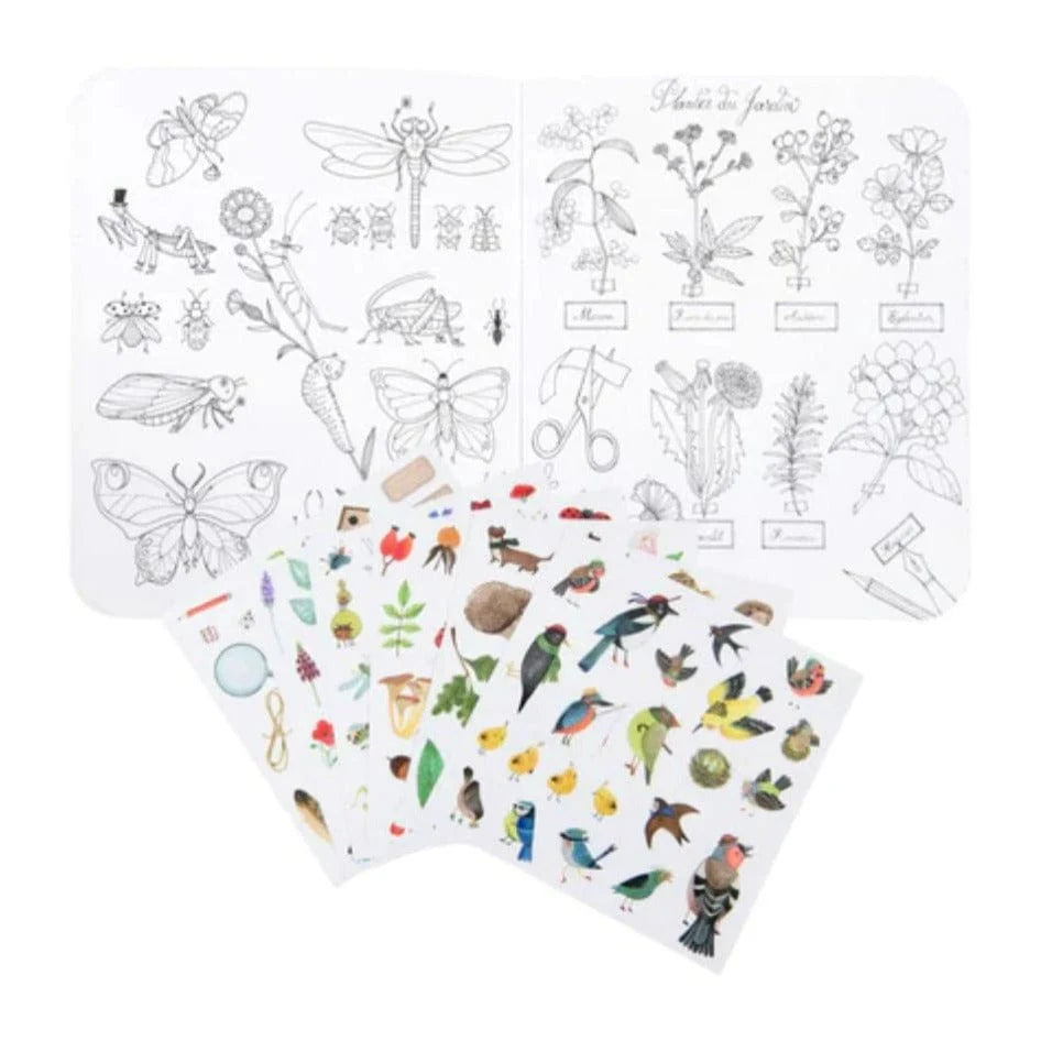 Libro para pintar y de Stickers Le Botaniste